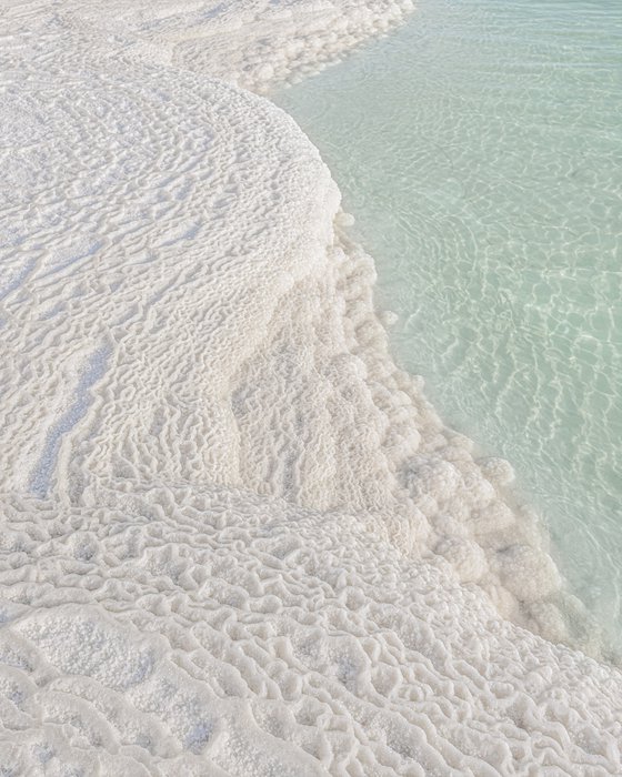 Salt on the surface of the water