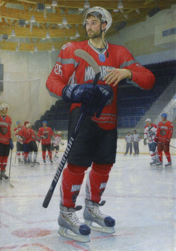 Portrait of a hockey man