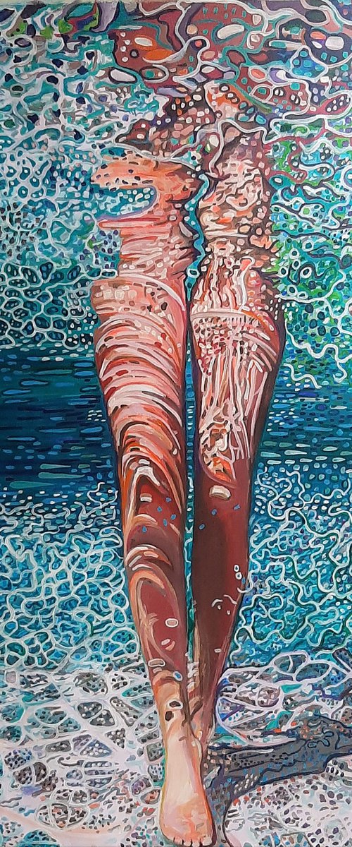 Underwater / 160x 107 x 0.1 cm by Alexandra Djokic