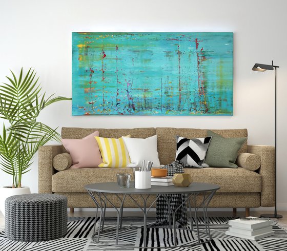 70x140cm | 27,6 x 55″ Original abstract painting Canvas oil artwork Modern art