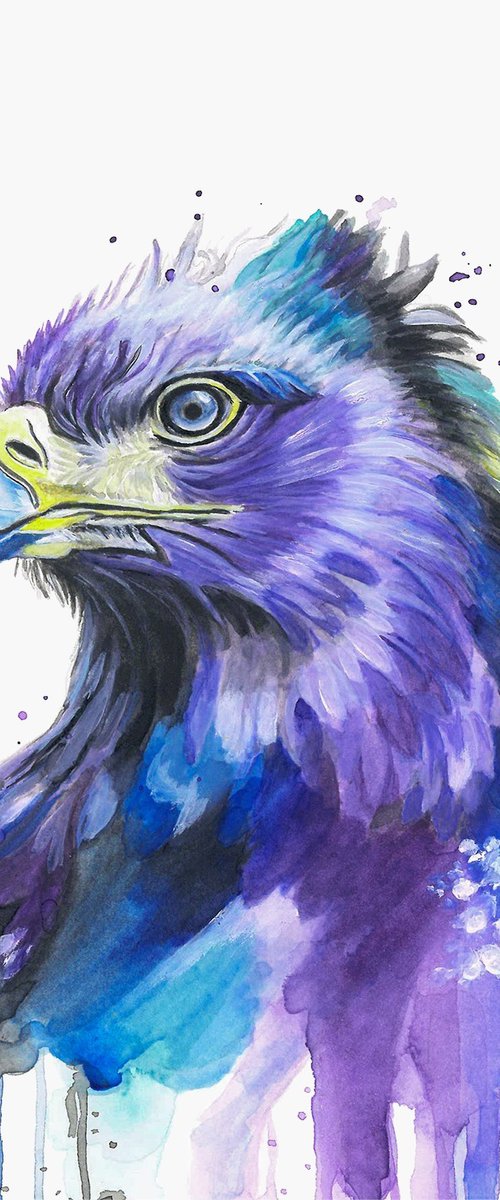 Colourful Eagle Painting by Sandy Broenimann