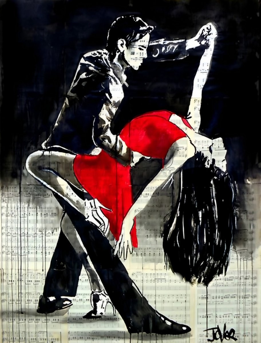 Expressive Ink Drawing , The Tango By Loui Jover, 34 X 45, Artwork For Sale On Artfinder
