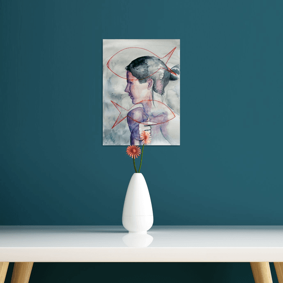 Girl with fish