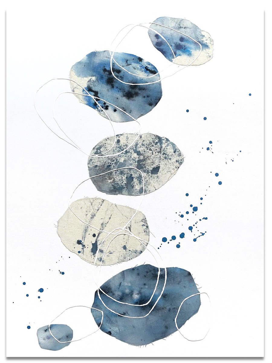 Abstract Painting By Cristina Dalla Valentina, 24 X 31, Cairn /3, Original Artwork