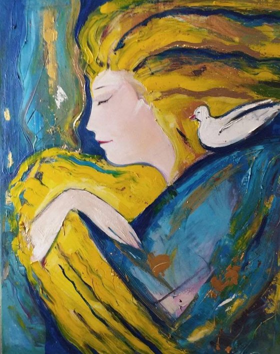 Woman and the Dove of Peace