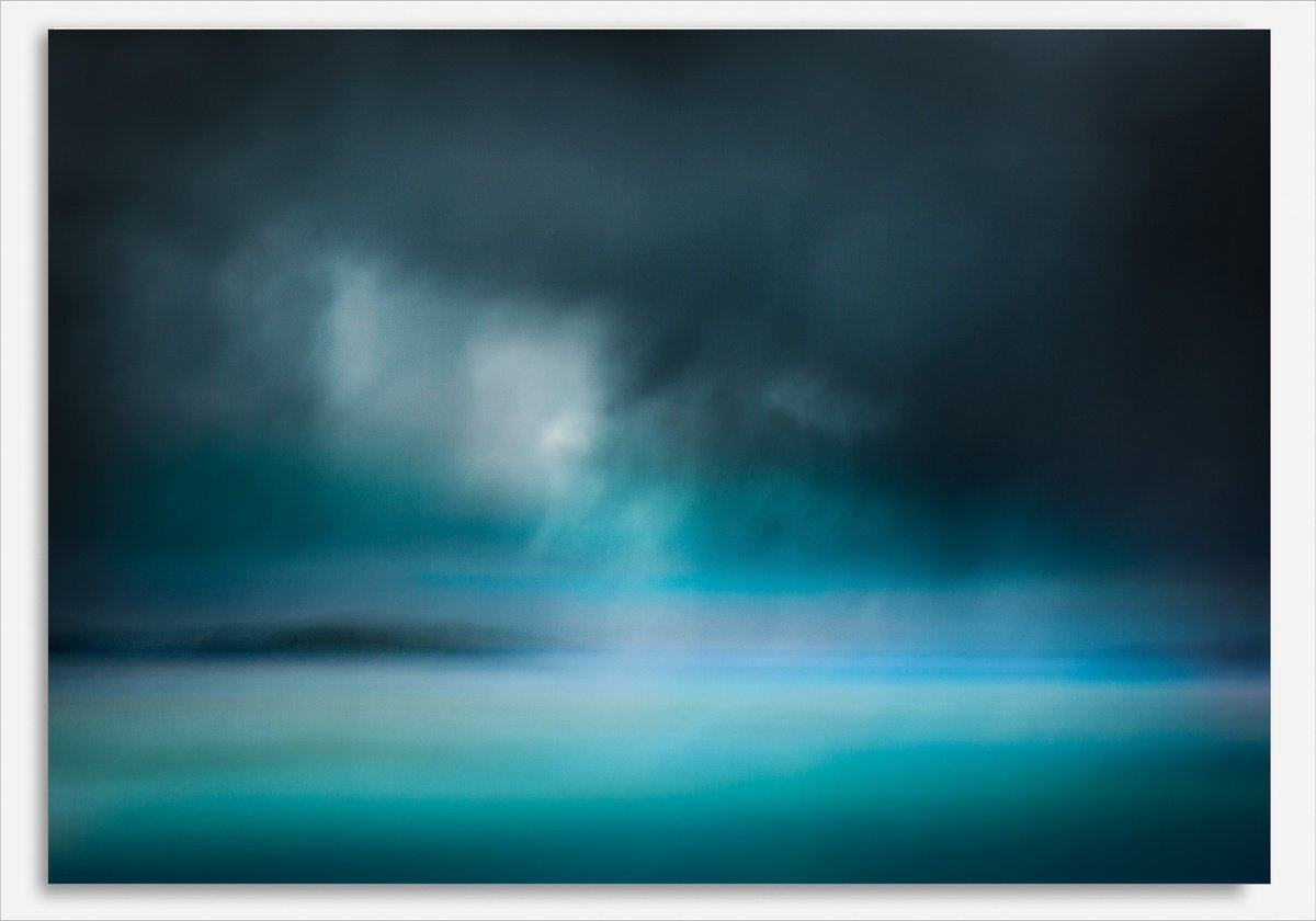 Cerulean Skies - Large Teal Seascape by Lynne Douglas