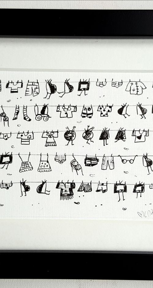 Ink washing lines.. by Maria Luisa  Azzini