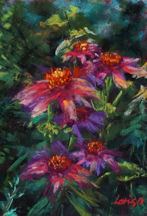 Grandma's flowers | Original Pastel Painting