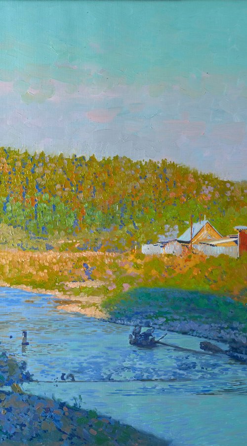 Quiet evening. The Kynok River by Simon Kozhin