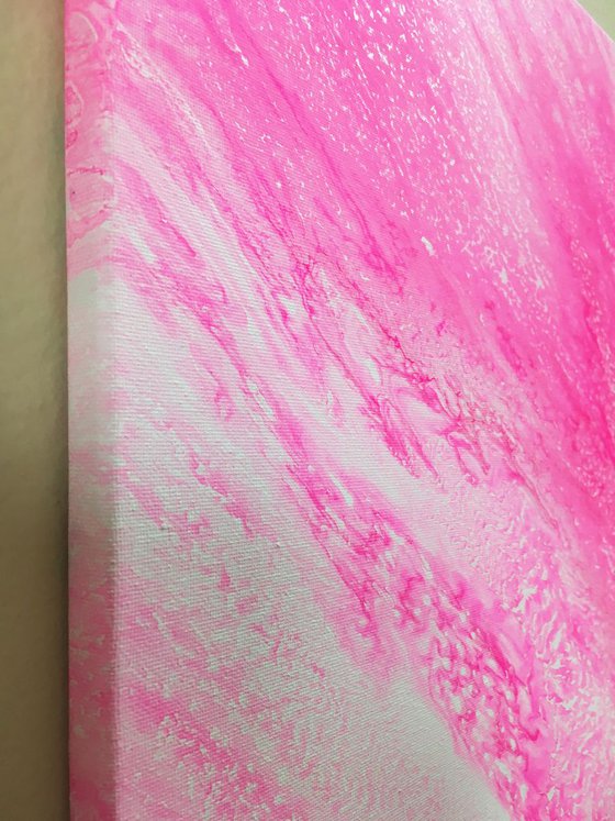 "Pleasure In Pink" - FREE WORLDWIDE Shipping - Original Abstract PMS Acrylic Painting - 20 x 16 inches