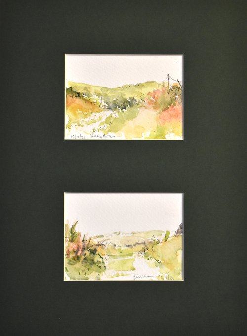"the paths we take" -Landscape Watercolour Study No 13 by Ian McKay