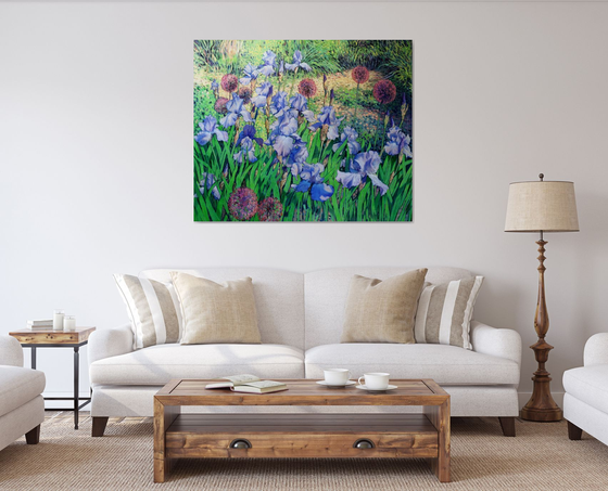 Irises dancing in the sun