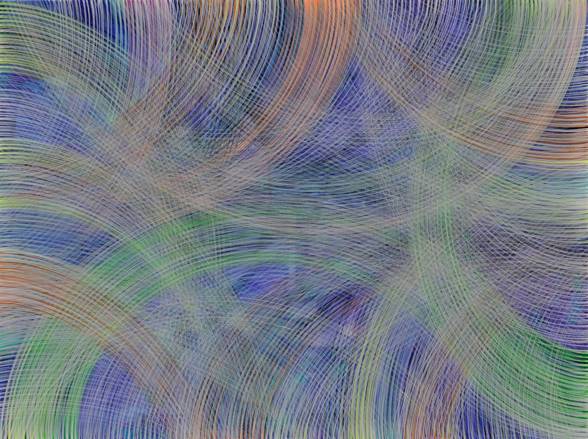 Abstract Acrylic Painting By Tingqun Zhang, 39 X 31", 2022.10.7, Original Artwork