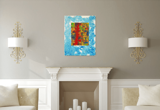 Aqua place (matted artwork with epoxy/resin)