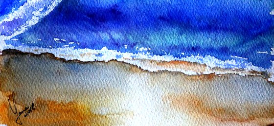 ORIGINAL Watercolor Ocean Waves | Landscape Art