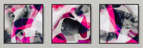 META COLOR XII - PHOTO ART 165 X 55 CM FRAMED TRIPTYCH by Sven Pfrommer