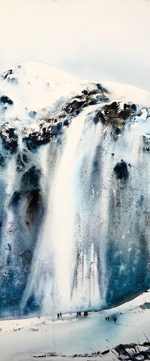 Ice waterfall by Eugenia Gorbacheva