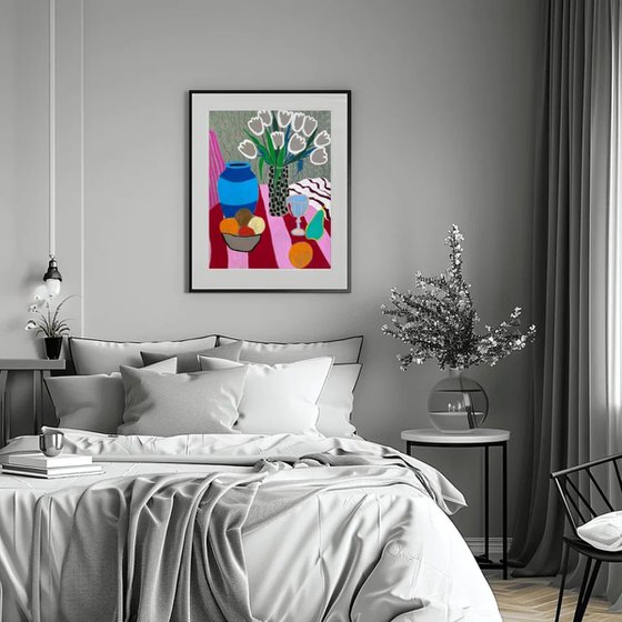 Tulips at the Quiet Table