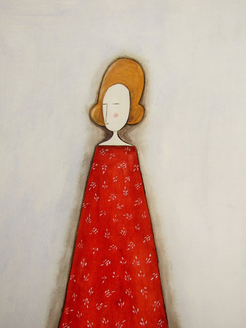 The Lady in red dress by Silvia Beneforti