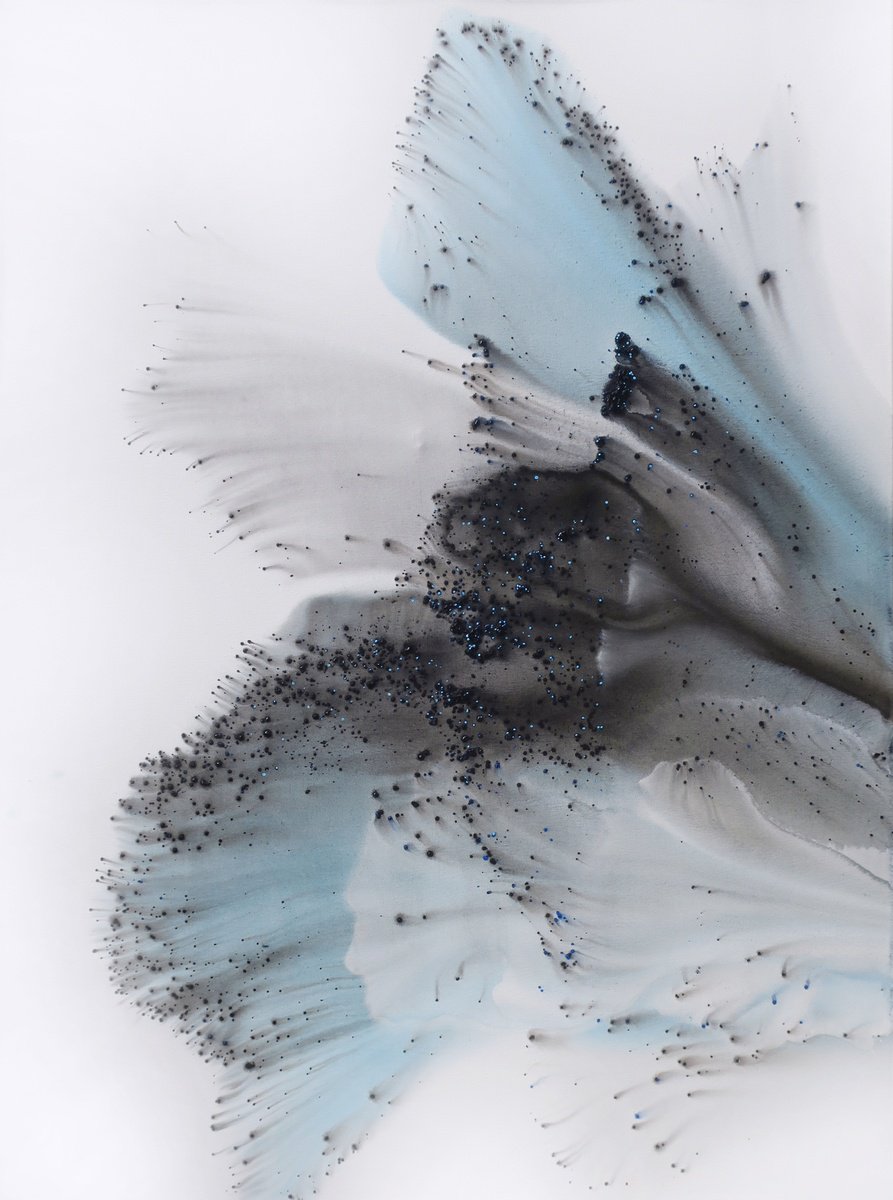 Abstract Acrylic Painting By Muriel Napoli, 47 X 63", Nature 217, Original Artwork