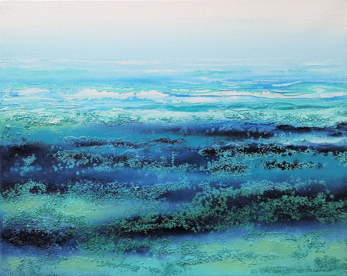 Impressionistic Landscape Oil Painting By Elena Mosurak, 20 X 16, Tropical Dream, Original Artwork