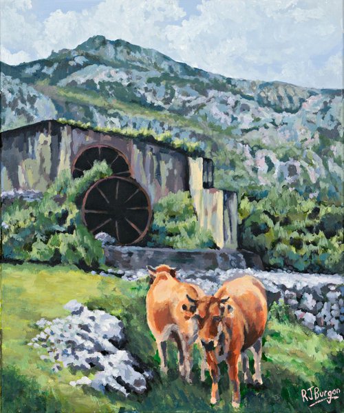 Cows At The Copper Mine by R J Burgon