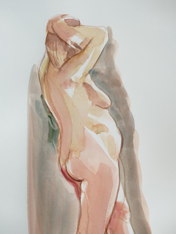 Standing female nude