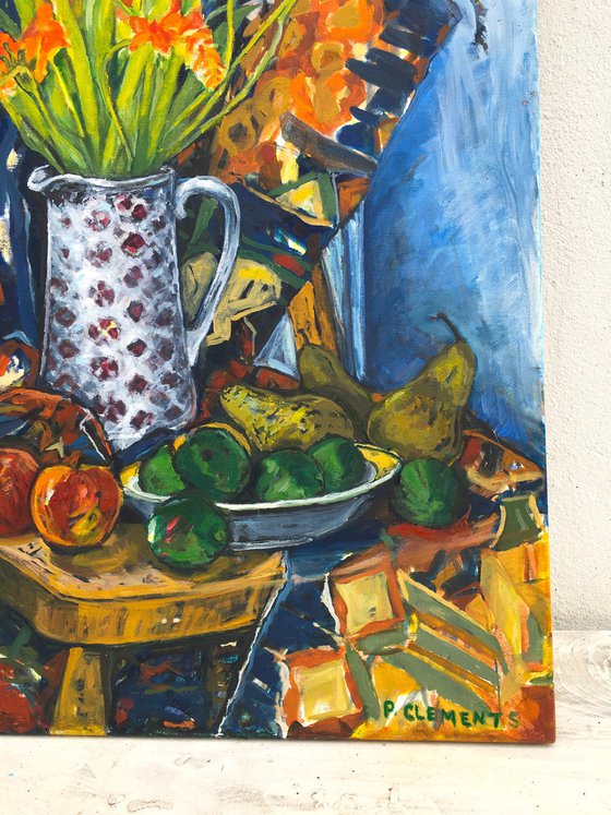 Pears Limes Apples with orange