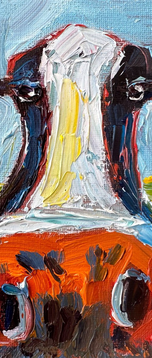 Funny cow portrait by Oksana Fedorova