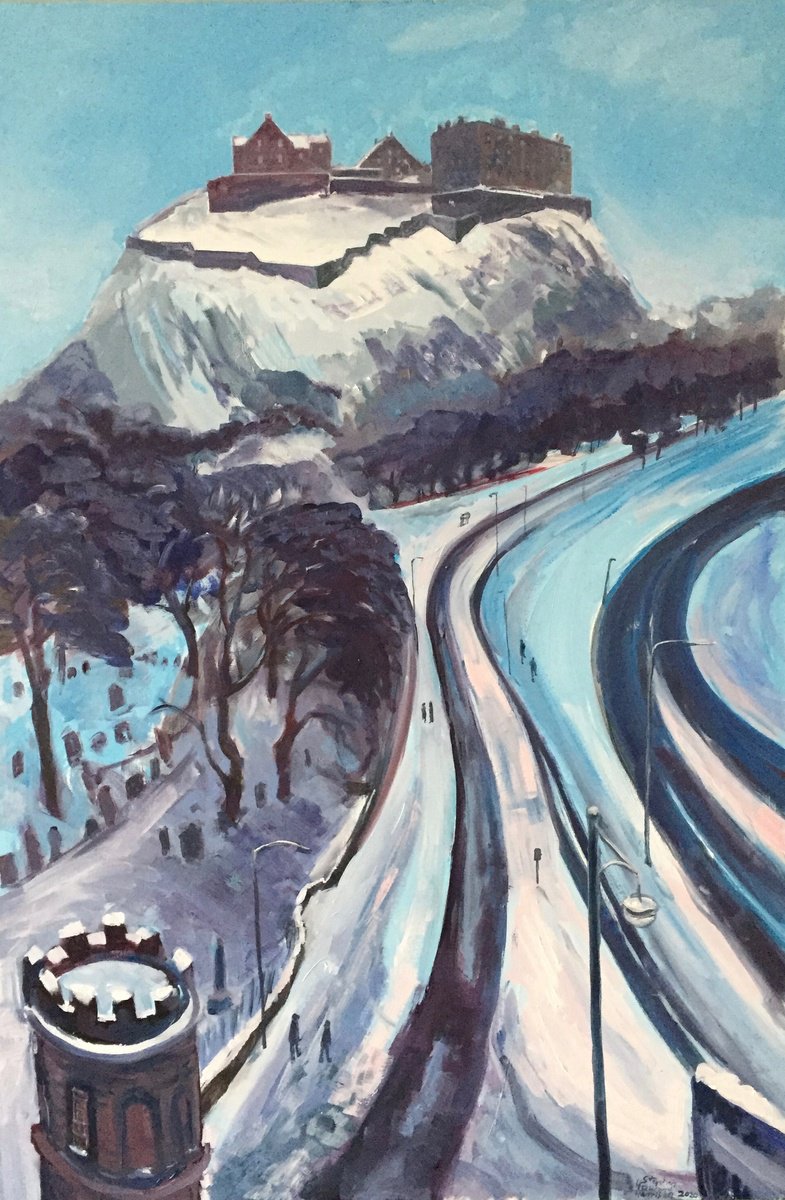 Impressionistic Cityscapes Oil Painting By Stephen Howard Harrison, 25 X 37", 