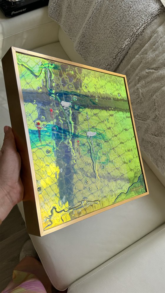 St Tropez Boats Artwork   Anchored FRAMED