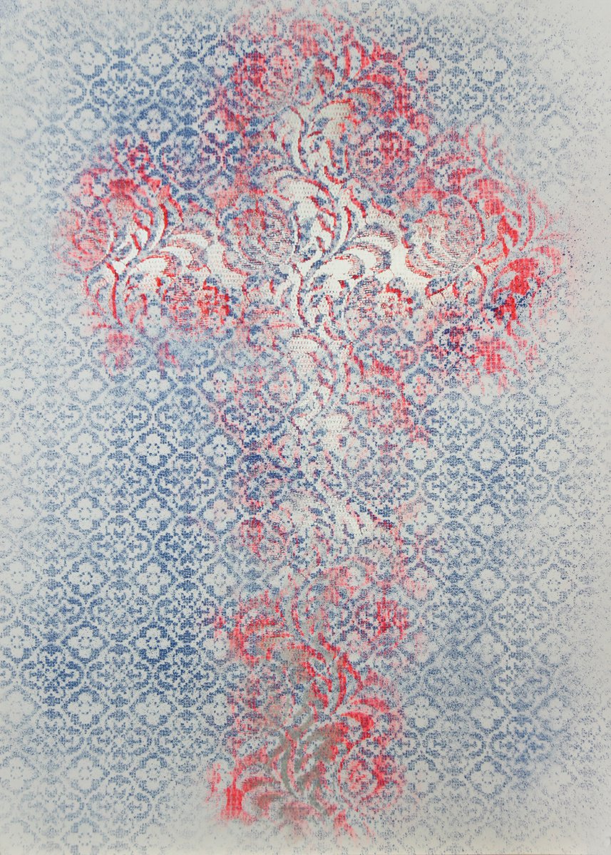 Abstract Acrylic Painting By Anatoliy Menkiv, 24 X 33, Dialogue That Didn