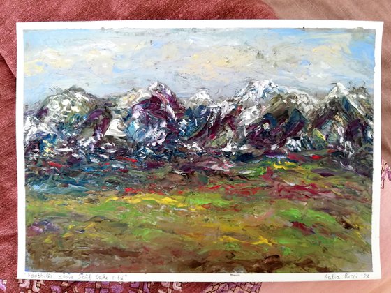 "Foothills above Salt Lake City" 21x30cm/8x12 in