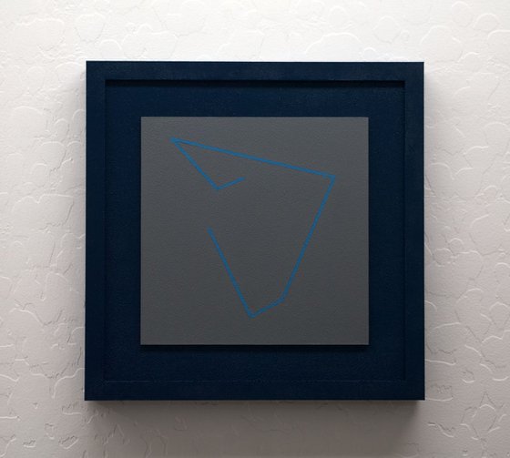"MEDITATIVE ANGULATIONS" #1 - FRAMED Modern Geometric Painting