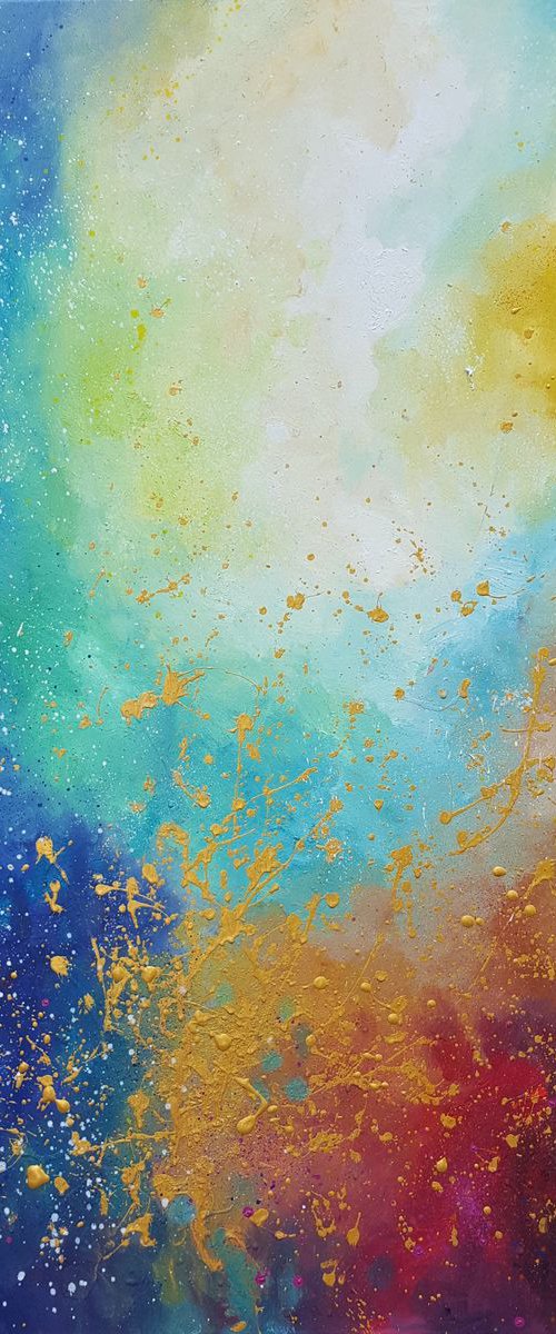 Etude in turquoise (90x120cm) by Simon Tünde