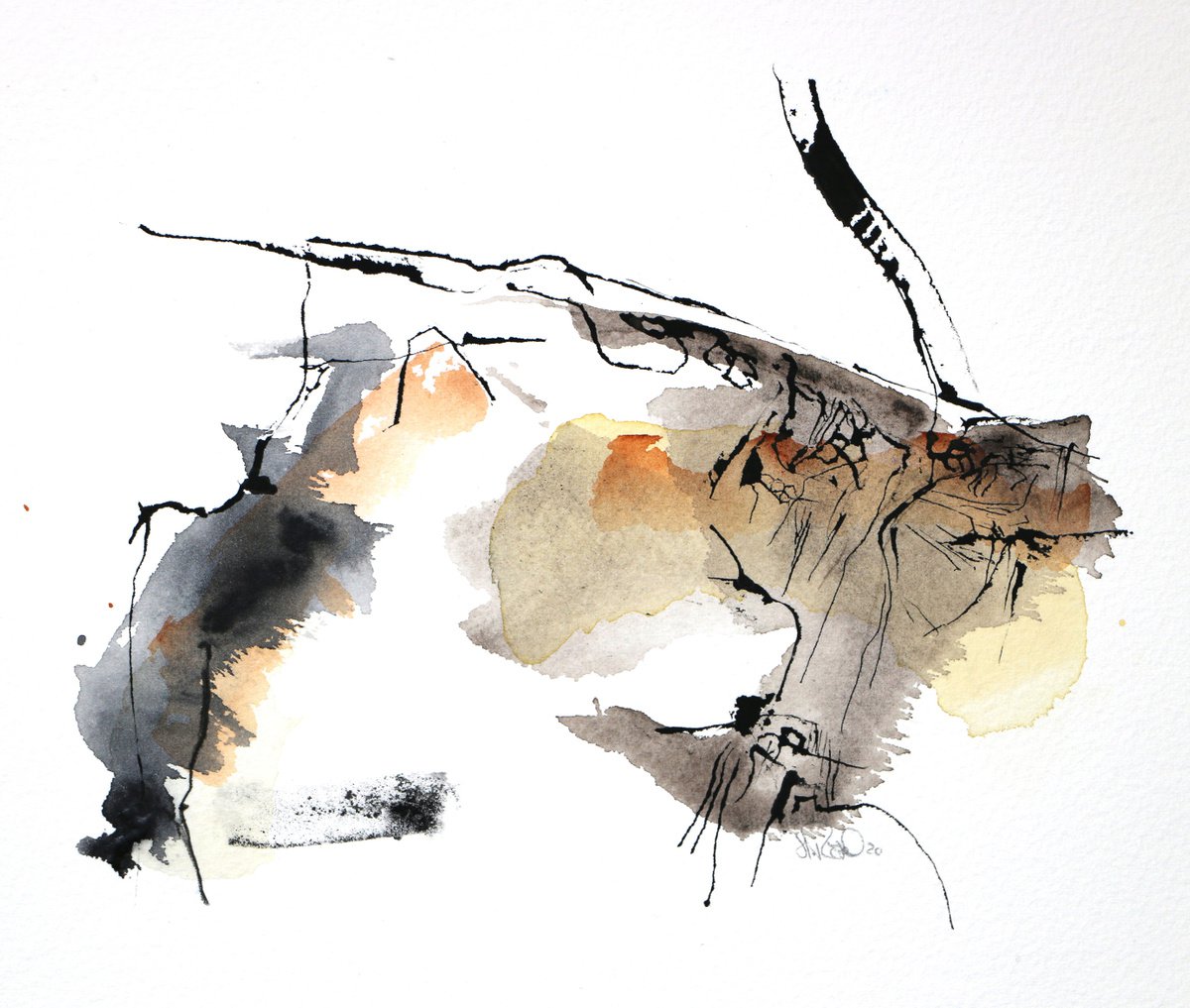 Heike Roesel Under my feet 2, watercolour painting by Heike Roesel
