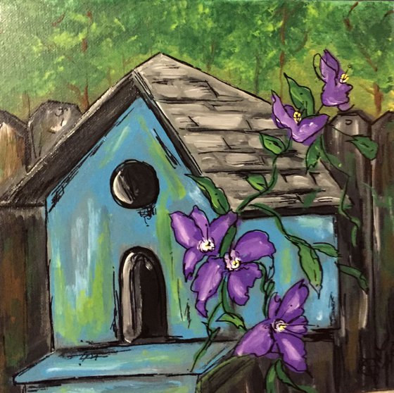 Blue Birdhouse