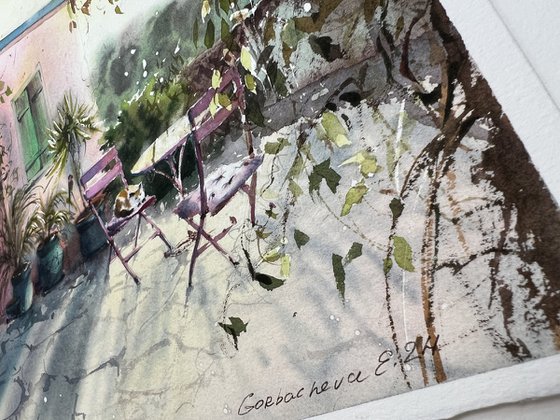 Sunlit Cyprus Corner