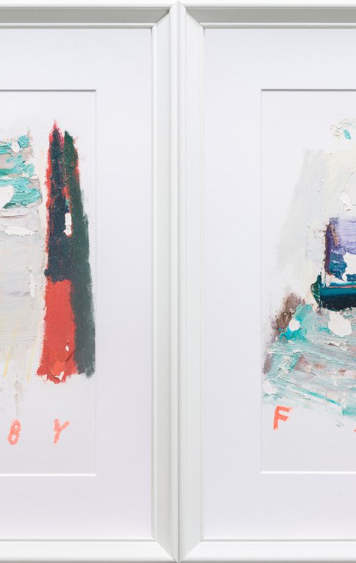 SET of 2, ABSTRACT STUDY by VENELINOV