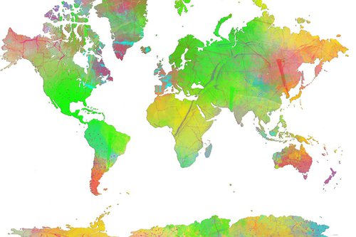 World Map 7 by Marlene Watson