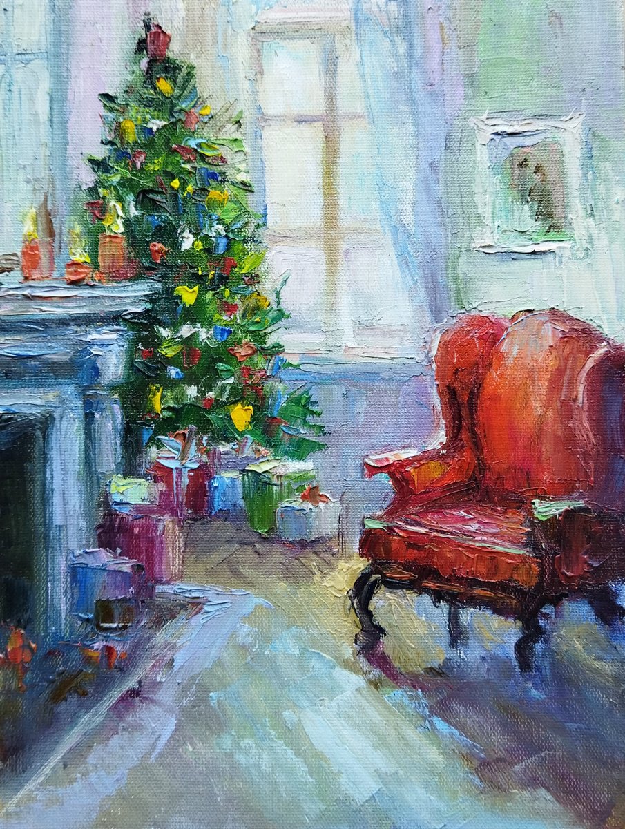 Christmas interior by Ann Krasikova