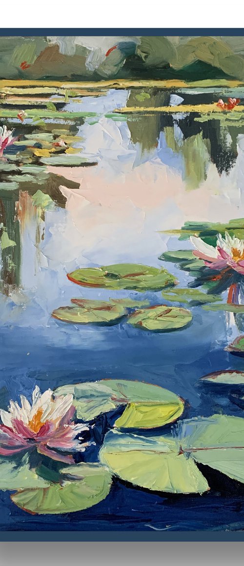 Pond with water lilies. by Vita Schagen