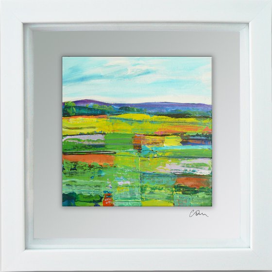 Framed ready to hang original abstract - abstract landscape #16