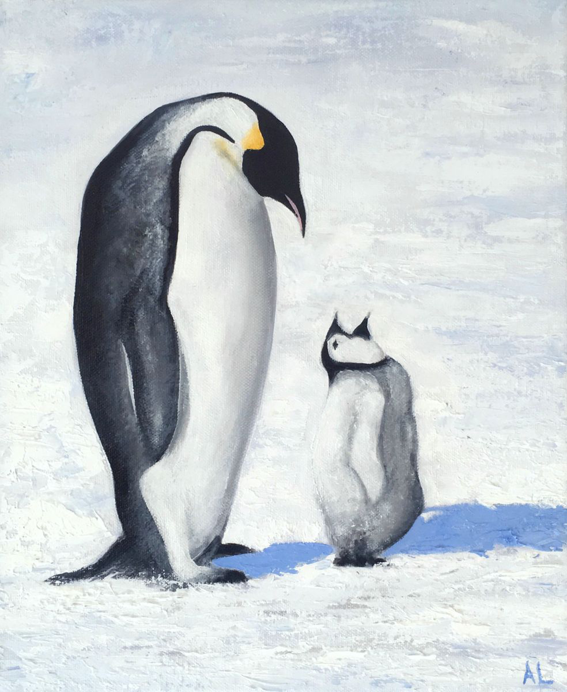 Penguins 2 Oil Painting By Alice Luetchford Artfinder