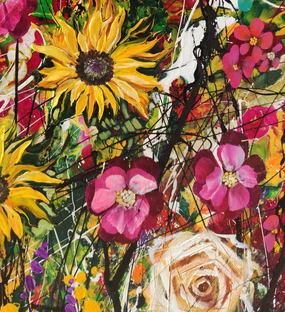 Honeyglow Grove; Abstract Floral Landscape