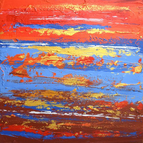 Orange Road abstract landscape by Stuart Wright