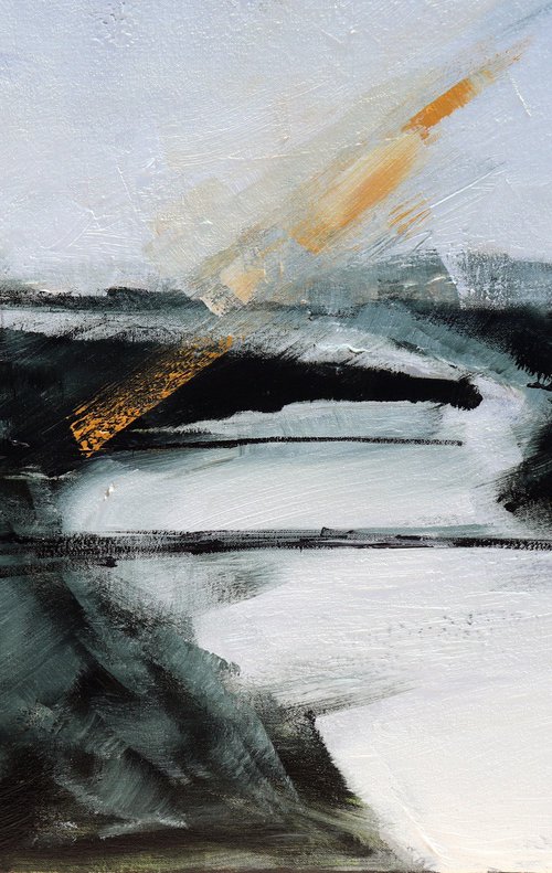 Misty River in Winter by Alyse Radenovic