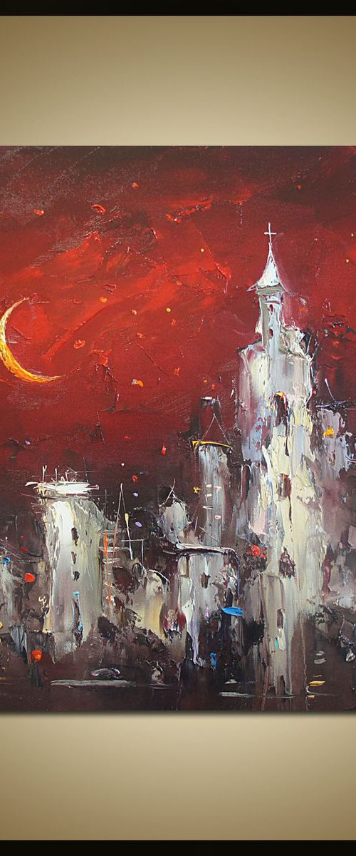 Silhouettess, Abstract Landscape Painting by Stanislav Lazarov