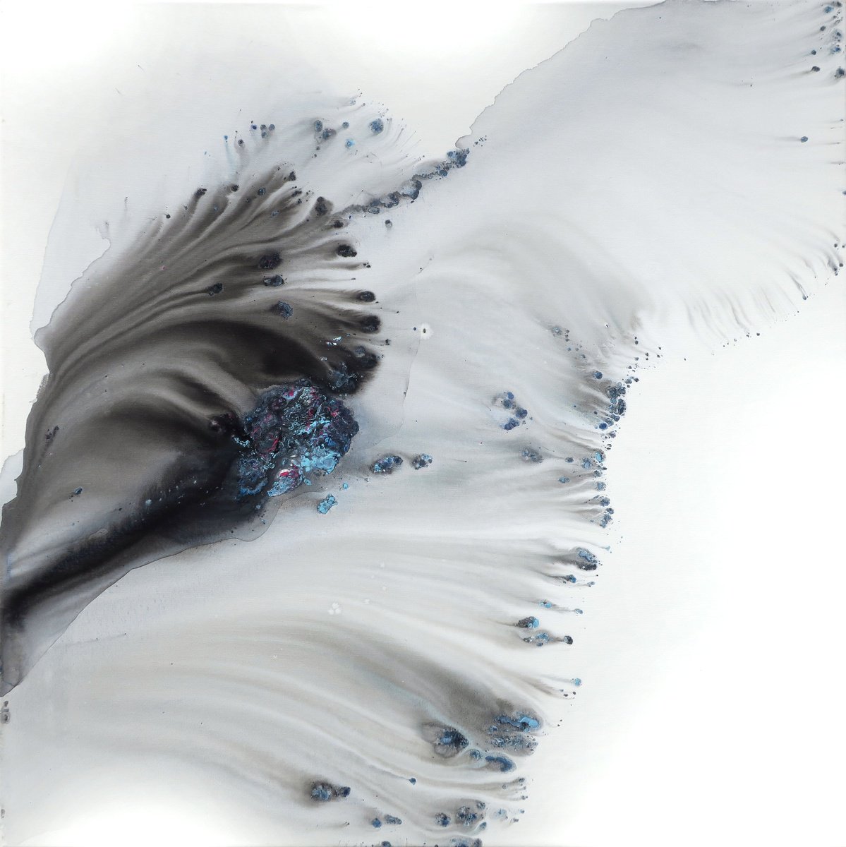 Abstract Landscape Acrylic Painting By Muriel Napoli, 35 X 35", Nature 135, Original Artwork