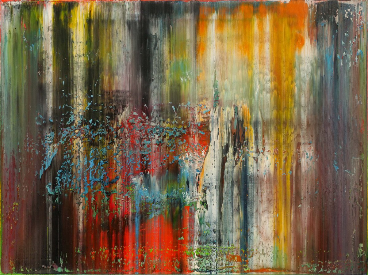 Abstract Oil Painting By Vadim Shamanov, 31 X 24", Obsession, Original Artwork